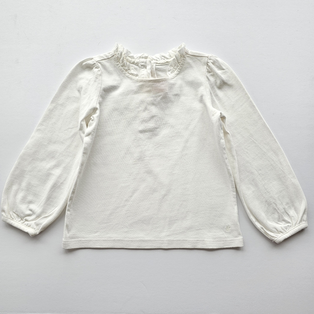 Janie & Jack White Mock Neck Longsleeve Shirt Tshirt Top - Size 2